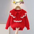 thumbnail image 3 of Jalioing Girls Cute Sweaters Long Sleeve Collared Sweater Pullover Fashion Casual Thermal Knit Tops Winter Clothes, 3 of 7