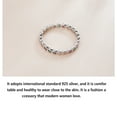 thumbnail image 3 of Anillo de acero inoxidable Qarigey chapado en plata Tamaño 9, 3 of 6