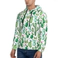 thumbnail image 3 of Xecao Cactus Plants1 Pattern Men's Adult Pullover Hoodie,Hooded Sweatshirt-Small, 3 of 7