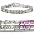 thumbnail image 3 of Genuine Multi sapphire Tennis Bracelet, 3 of 6