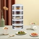 thumbnail image 4 of Cubierta de comida transpirable para almacenamiento de sobras | Protector de mesa de cocina de plástico multicapa | Cúpula de malla plegable | Blanco | 13,7"/17,7"/21,6" | Mantiene los alimentos, 4 of 6