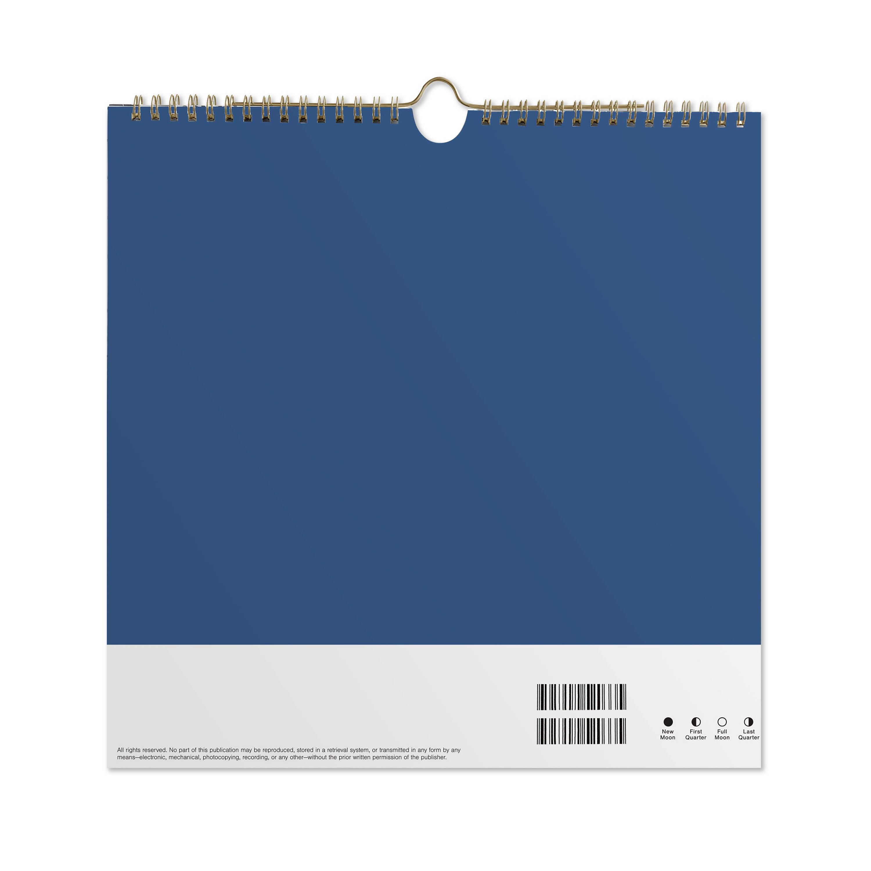 2027 Pen+Gear Spiral Blue Calendar 12x12 January-December Gridded