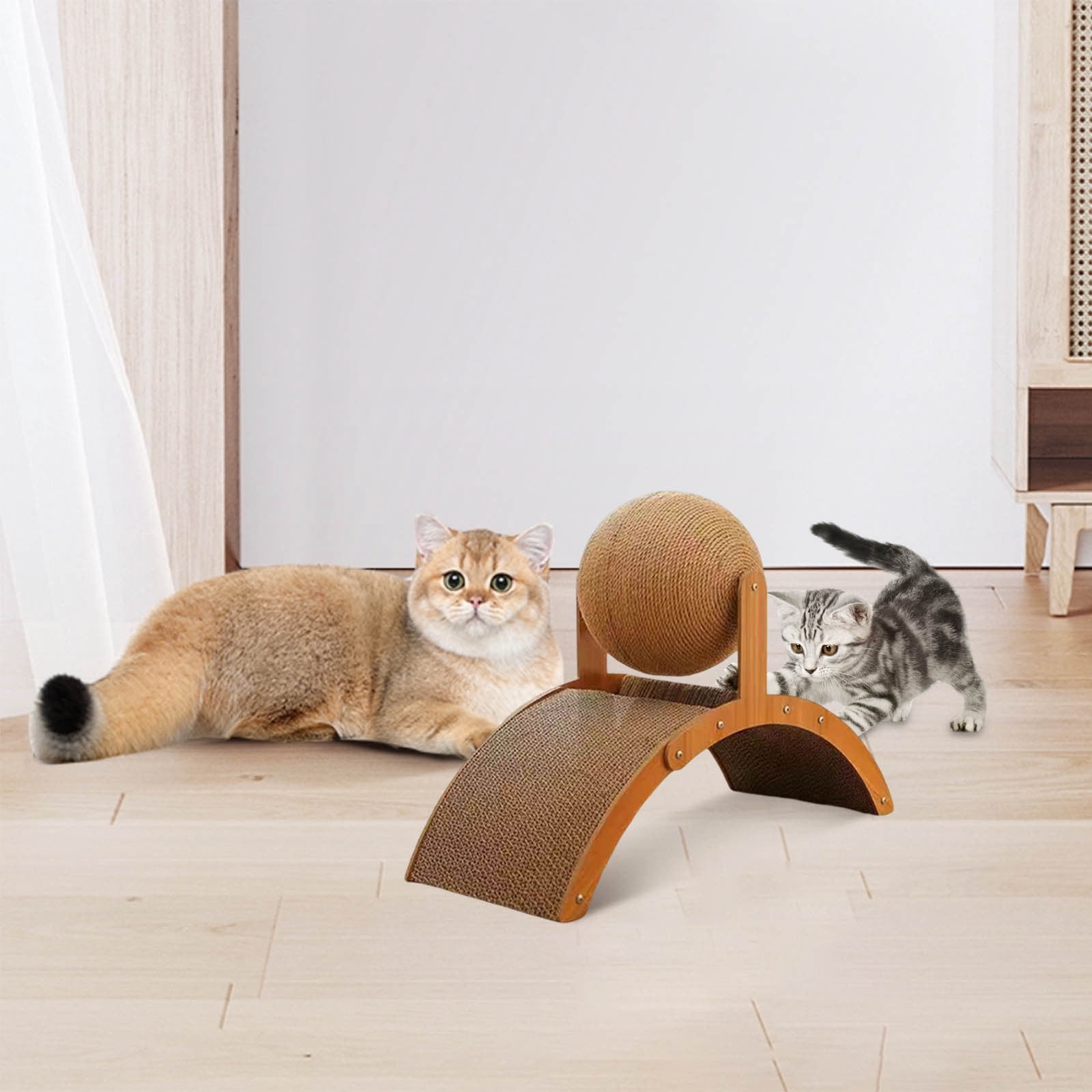 Pet Supplies Cat Scratching Post - Durable Cardboard Scratcher Interactive Sisal Board for Playful Cats Ideal Indoor Toy for Care and Exercise