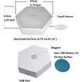 thumbnail image 4 of Smart Hexagon LED Lights Remote DIY Geometry Hex Light Touch Sensitive RGB Colorful Wall-Mounted Panels Puck Light for Bedroom Living Room Hallway Party Celebration Decor Night Light (6 Pack), 4 of 4