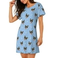 thumbnail image 2 of Easygdp Corgi Dog Camisón de manga corta para mujer, informal, estampado, 2 of 6