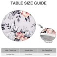 thumbnail image 6 of Flower Design Round Tablecloth with Elastic Fit, Soft Water-Resistant Fabric for Spring and Summer Decor, Fits 44-52 Inch Tables, 6 of 7