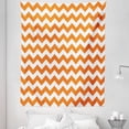 thumbnail image 1 of Autumn Tapestry, Halloween Pumpkin Color Chevron Traditional Holidays Autumn Season Celebrate, Fabric Wall Hanging Decor for Bedroom Living Room Dorm, 5 Sizes, Orange and White, by Ambesonne, 1 of 1