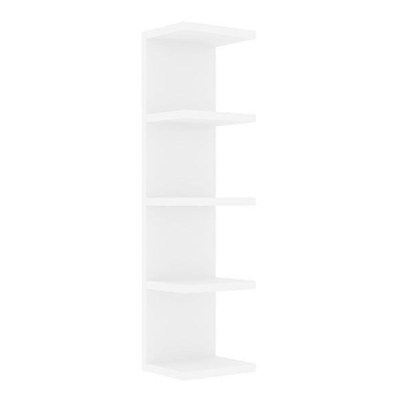 Contemporary 5 Level Wall Shelf Durable PVC Build Perfect For Small Spaces