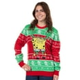 thumbnail image 6 of SpongeBob SquarePants Ugly Christmas Sweater Men's Reindeer Bob and Gary Knit Pullover, 6 of 6