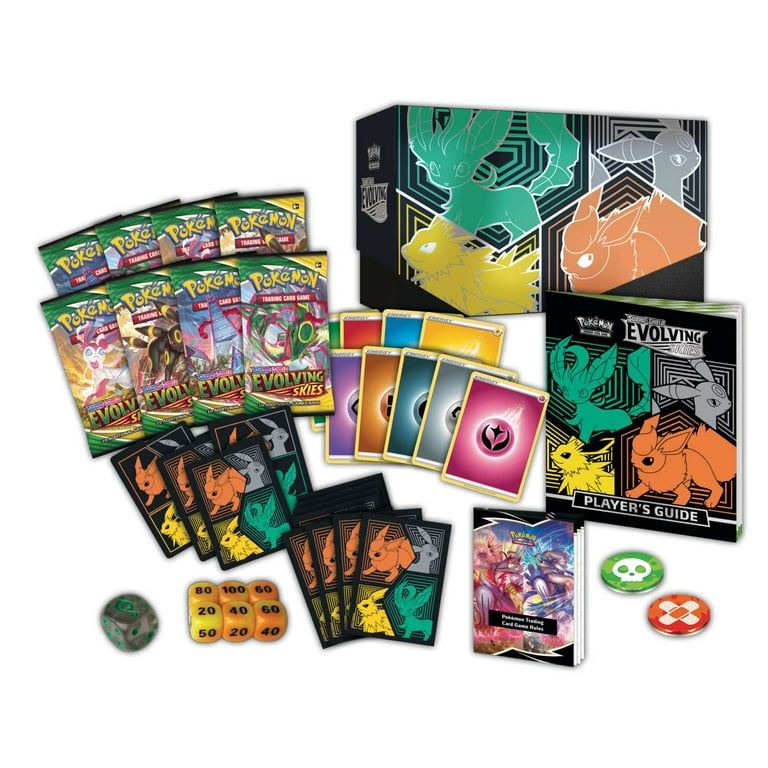 Pokemon Sword & Shield Evolving Skies Leafeon, Umbreon, Jolteon & Flareon  Elite Trainer Box (8 Booster Packs, 65 Card Sleeves, 45 Energy Cards & More)