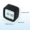thumbnail image 4 of REGALWOVEN Voice Control Clock with Temperature/Humidity Display - °F/°C Switchable, Simple Operation for Bedroom Black 3.1"L x 1.6"W x 3.3"H, 4 of 5