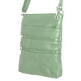 thumbnail image 4 of Silver Fever Genuine Leather Travel Shoulder Cross Body Purse Handbag, 4 of 5