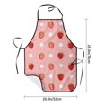 thumbnail image 4 of Naloa 1Pack Adjustable Bib Apron Waterdrop Resistant Cooking Kitchen Aprons for Women Men Chef, Strawberries Print, 4 of 5