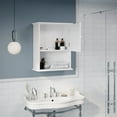 thumbnail image 3 of Lavish Home Wall-Mounted Storage Cabinet with Open Shelf, White, 3 of 6
