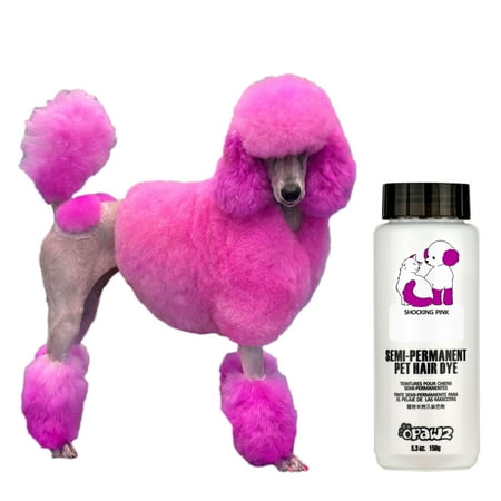 OPAWZ Semi-Permanent Dog Hair Dye, Non-Toxic Pet Hair Dye for Dogs, Cats and All Pets Can be Bathed (Shocking Pink)