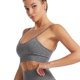 thumbnail image 4 of Camisole Non-Wired Bralettesfor yoga, Seamless Sports & Sleeping & Home Bra with Double Straps & Removable Pads-Grey(M), 4 of 5