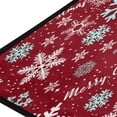 thumbnail image 2 of Dreamtimes Kitchen Rugs,Nice White Blue Christmas Snowflake Non Slip Washable Cushioned Carpets Polyester AntiFatigue Comfort Porch Floor Mat Christmas Decoration 39×20 in, 2 of 7