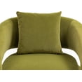 thumbnail image 4 of LuxyHoom Velvet Accent Chair, Modern Upholstered Armchair, Side Chair with Pillow, Comfy Single Sofa Chair, Metal Base for Living Room, Bedroom, Waiting Room, Club, Salon, Velvet Olive Green, 4 of 18