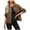 Brown, variant on Wo-Fusoul Denim Jacket for Women Women's 2024 Fall Winter Stylish Short Button-Down Utility Denim Jacket, Long Sleeve Hoodless Denim Outerwear/Jacket, Trendy Casual Wear Long Coats for Women