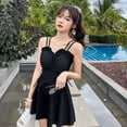 thumbnail image 3 of Traje de Baño de Una Pieza Trasera Cross Strap Monokini Femenino Traje Clásico Traje de Baño Traje de Baño con Traje de Natación Negro M Macarena Traje de baño de las mujeres, 3 of 7