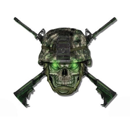 - Soldier Military Army Camouflage Skull - Vinyl Sticker Waterproof Decal Sticker 5