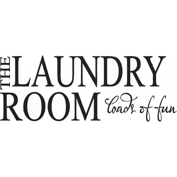 Family Laundry Room Loads of Fun Cute Laundry Wall Decal Decoration Laundry Room Loads of Fun Cute Sign Lasts Years and Easily Removable - Size: 13 In(W) x 40 In(H)