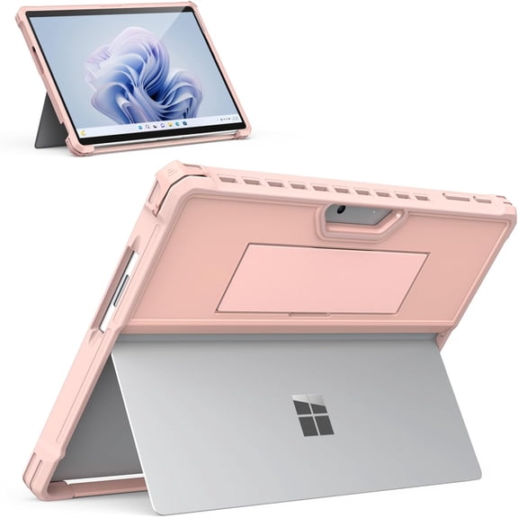 Case Compatible with Microsoft Surface Pro 11, Surface Pro 10, Surface Pro 9 13 Inch, All-in-One Protective Rugged Cover with Hand Strap