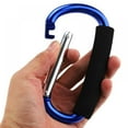 thumbnail image 3 of 2 Pack Large Durable Carabiner Hooks Mummy Clip Pushchair Shopping Bag Holder Carry Handle, 3 of 6