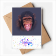 thumbnail image 1 of Orangutans Laugh Human Hair Welcome Back Greeting Cards Envelopes Blank, 1 of 3