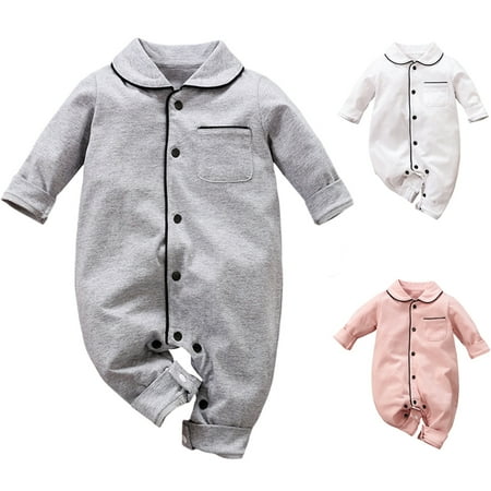 

Newborn Baby Boy Girl Clothes Home Rompers Jumpsuits One Piece Bodysuit for Infants