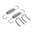 thumbnail image 3 of 2x Motorcycle Exhaust System Fully Rotatable Mounting Springs Stainless Steel, 3 of 5