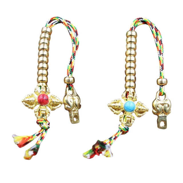 2 PCS Meditación budista Canting Cuentas tibetanas Canting Contador Colgante