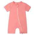 thumbnail image 3 of SXIMEE Unisex Baby Buttery-Soft Short Sleeve Romper with Bamboo Viscose Made, 2 Way Zipper Sleeper Pajamas, 3 of 11