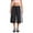 Black #004, variant on Women’s Side Stripe Elastic Waist Long Bermuda Sweat Shorts Loose Wide Leg Mid‑Calf Cropped Capri Shorts Casual Streetwear L
