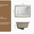 thumbnail image 2 of 16 Inch Rectangle Undermount Bathroom Sink Under Counter Vanity Sink Opening Size White Porcelain Basin Sink Para Baños, 2 of 8