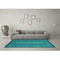 thumbnail image 3 of Ahgly Company Indoor Rectangle Abstract Turquoise Blue Modern Area Rugs, 6' x 9', 3 of 4