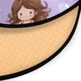 thumbnail image 3 of 36.2 Inch Round Floor Mat Purple Adorable Mermaid Carpet Decor Rug for Living Room Bedroom, 3 of 6