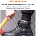 thumbnail image 2 of Work Boots for Men,Lightweight Breathable High Top Steel Toe Boots,Full-Sole Kevlar Anti-Puncture Work Shoes,Auto-Swivel Closure Non Slip Safety Boots, 2 of 10