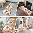 thumbnail image 5 of 2'x6' Rug Runners for Hallways Kitchen, Spring Floral Non Slip Entryway Beside Floor Carpet Runner, Summer Botanical Vintage Birds Colorful Washable Laundry Room Bedroom Throw Rugs Mat for Family Pet, 5 of 8