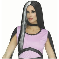 Fun World FW92358 Adults Black with White Streak Monster Mom Wig Costume Accessory