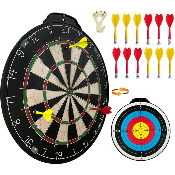 Wliwwo Indoor & Outdoor Magnetic Dart Board Target Tossing Game, 13 Count