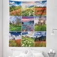 thumbnail image 1 of Summer Tapestry, Collage with 9 Different Square Framed Freshening Summer Landscapes Rural Nature, Fabric Wall Hanging Decor for Bedroom Living Room Dorm, 5 Sizes, Multicolor, by Ambesonne, 1 of 1