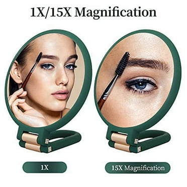 JSMIECO 2Pack Cute Compact Pocket Mirror, Small Pocket Makeup Mirror With 1X/2X