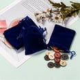 thumbnail image 7 of 50 pc Rectangle Velvet Pouches Gift Bags Dark Blue 9x7cmDIY, 7 of 7