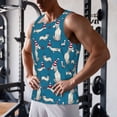 thumbnail image 5 of Pofeuu Festive Dachshund Fun Print Men's Workout Tank Tops Sleeveless Muscle Gym Shirt Quick Dry-3X-Large, 5 of 7
