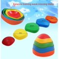thumbnail image 1 of Juguete de piedra táctil con viga de equilibrio de piedra de colores para cruzar olas de educación y entrenamiento temprano para niños, 1 of 5