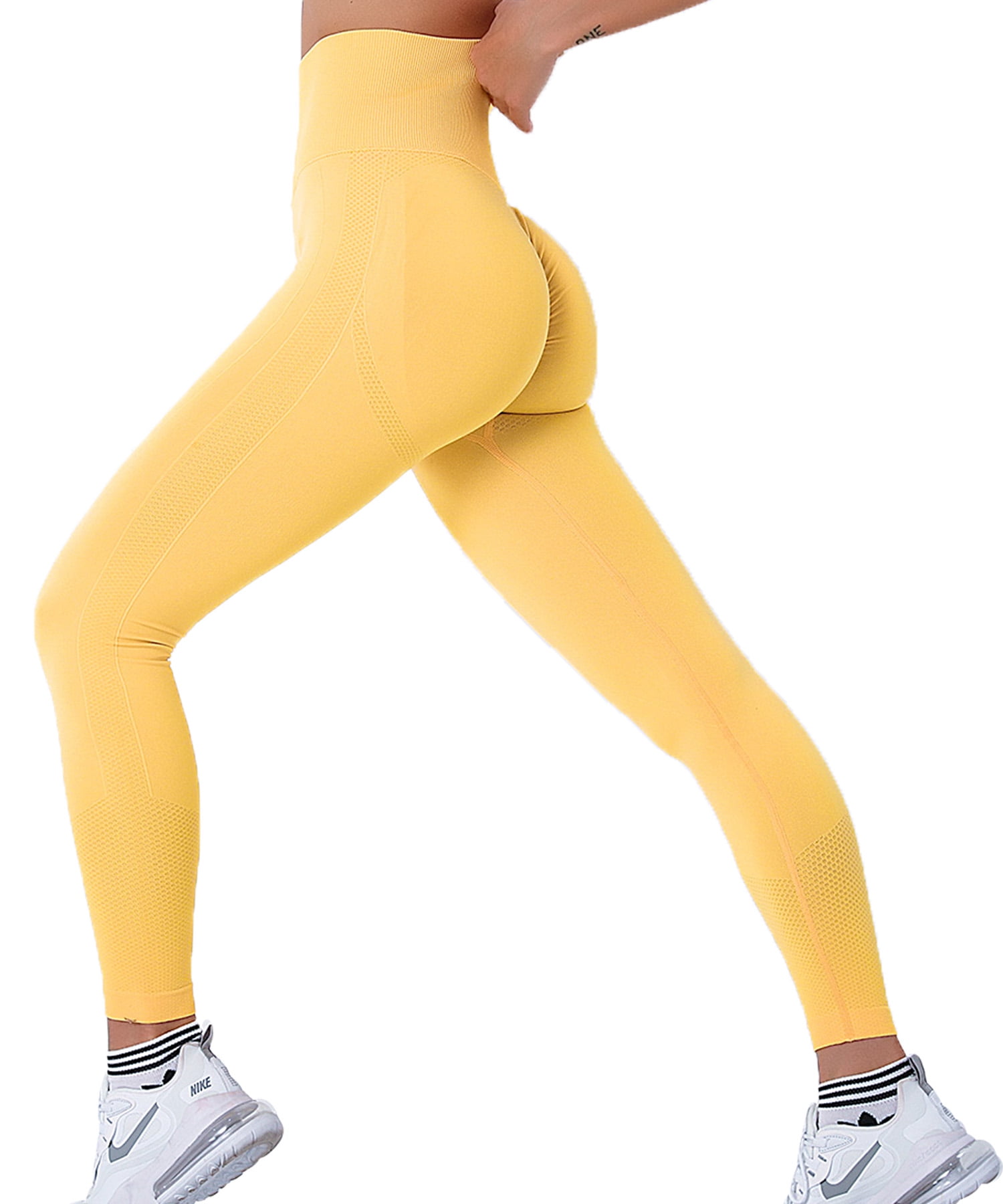 QRIC Scrunch Butt Lifting Seamless Leggings for Women Tummy
