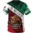 thumbnail image 4 of Personalized Name Mexican Shirts 3D Customized Mexico Shirt US Flag, Mexican Shirts for Women Unisex (3XL), 4 of 5