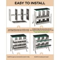 thumbnail image 2 of Eastvita Green Wall - Mountable Chicken Nesting Box with Roll - Away Design Rustproof Ventilated Perch Waterproof 6 Compartments with Legs, 2 of 5