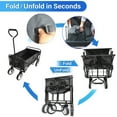 thumbnail image 3 of SUGIFT Folding Wagon Garden Shopping Beach Cart Black, 3 of 6